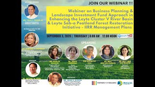 Webinar on Leyte Cluster V River Basin & Leyte Sab-a Peatland Business Planning & Landscape Approach