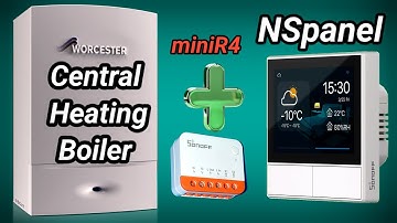 Sonoff NSPanel smart thermostat controlling central heating Boiler with miniR4 & WiFi & lightSwitch