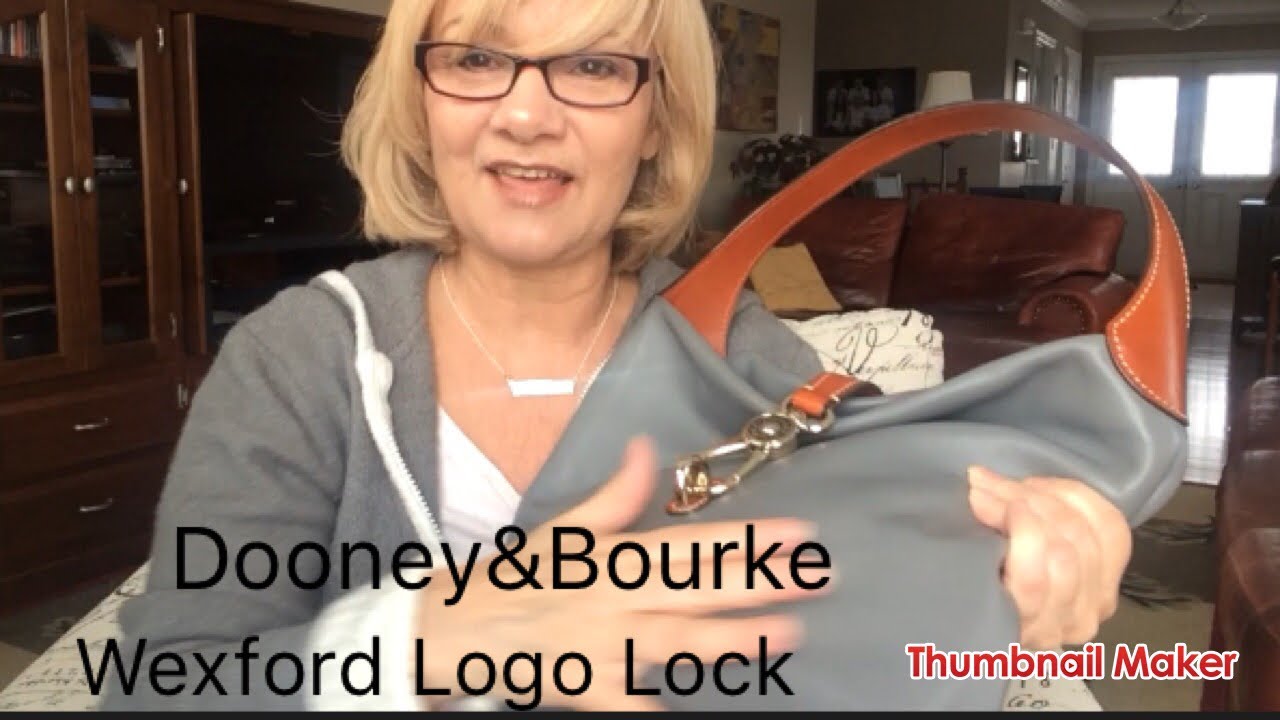 Dooney & Bourke Ostrich Large Logo Lock Tote