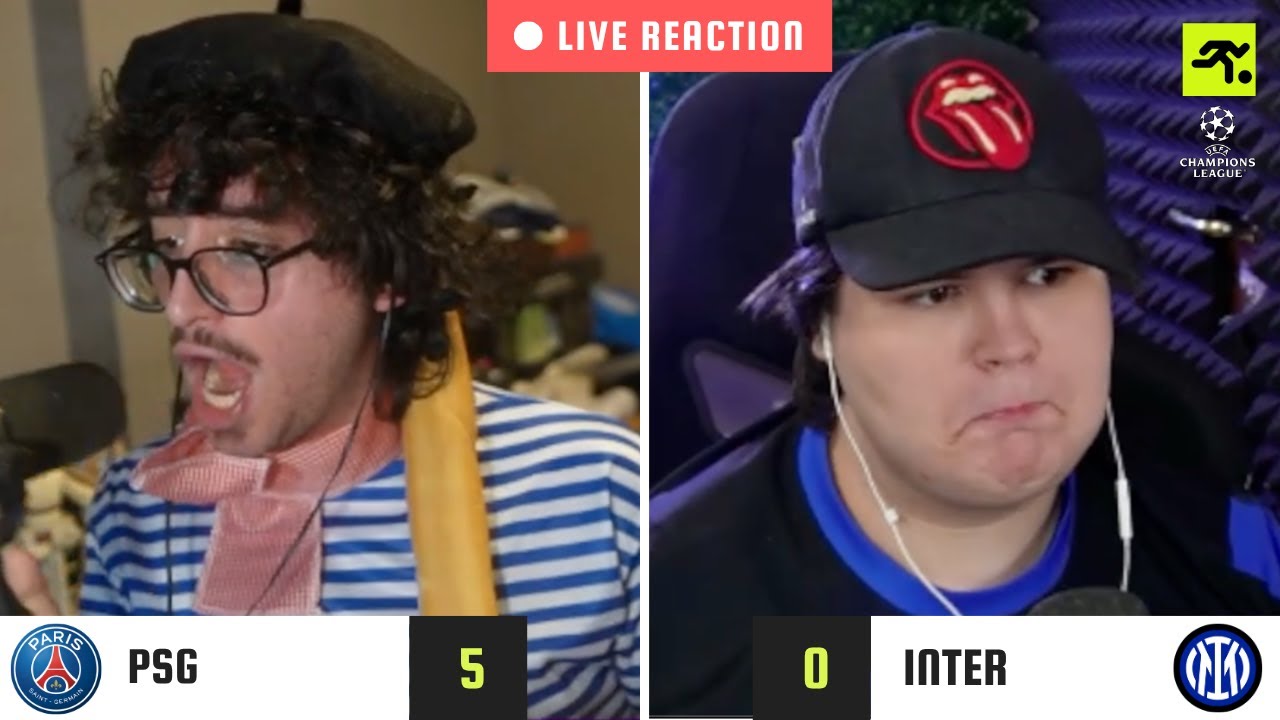 PSG-INTER 5-0 LIVE REACTION | TIFOSI INTERISTI vs GUFI | TIFOSIAMO