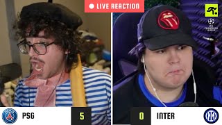 PSG-INTER 5-0 LIVE REACTION | TIFOSI INTERISTI vs GUFI | TIFOSIAMO