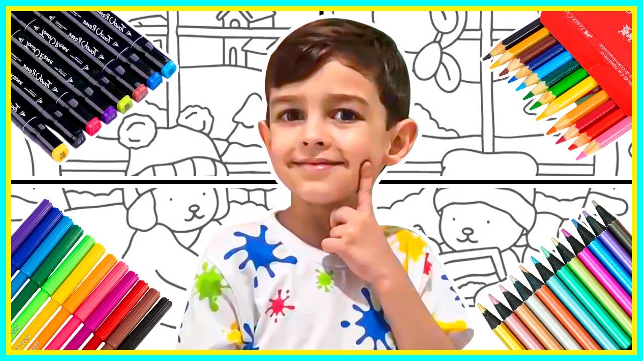 Pintando com Materiais Diferentes | Bobbie Goods e outros Desenhos - Crescendo com JP