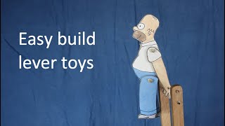 Physics lever toy,  instructions for an easy build. //. Homemade Science with Bruce Yeany