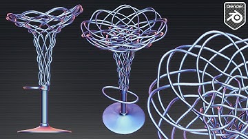 Blender Tutorial - How to Model a Wicker Barstool with Curve Knots