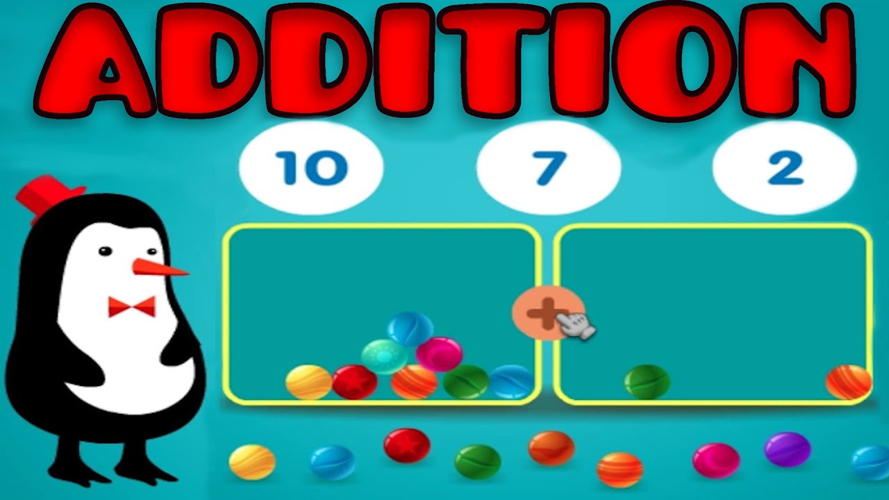 Addition With Manipulatives, Basic Math: Counting 1 - 15, Learning Game