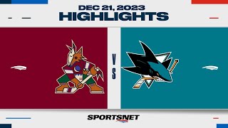 NHL Highlights | Coyotes vs. Sharks - December 21, 2023