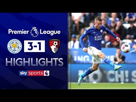 Jamie Vardy scores sublime 25-yard lob | Leicester City 3-1 Bournemouth | Premier League Highlights