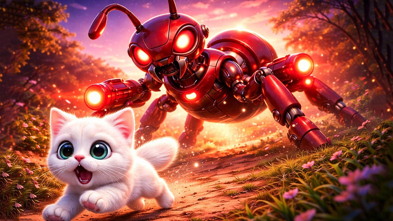 Kitten Shrinks, Eats a Worm & Turns Giant! | Crazy Garden Adventure