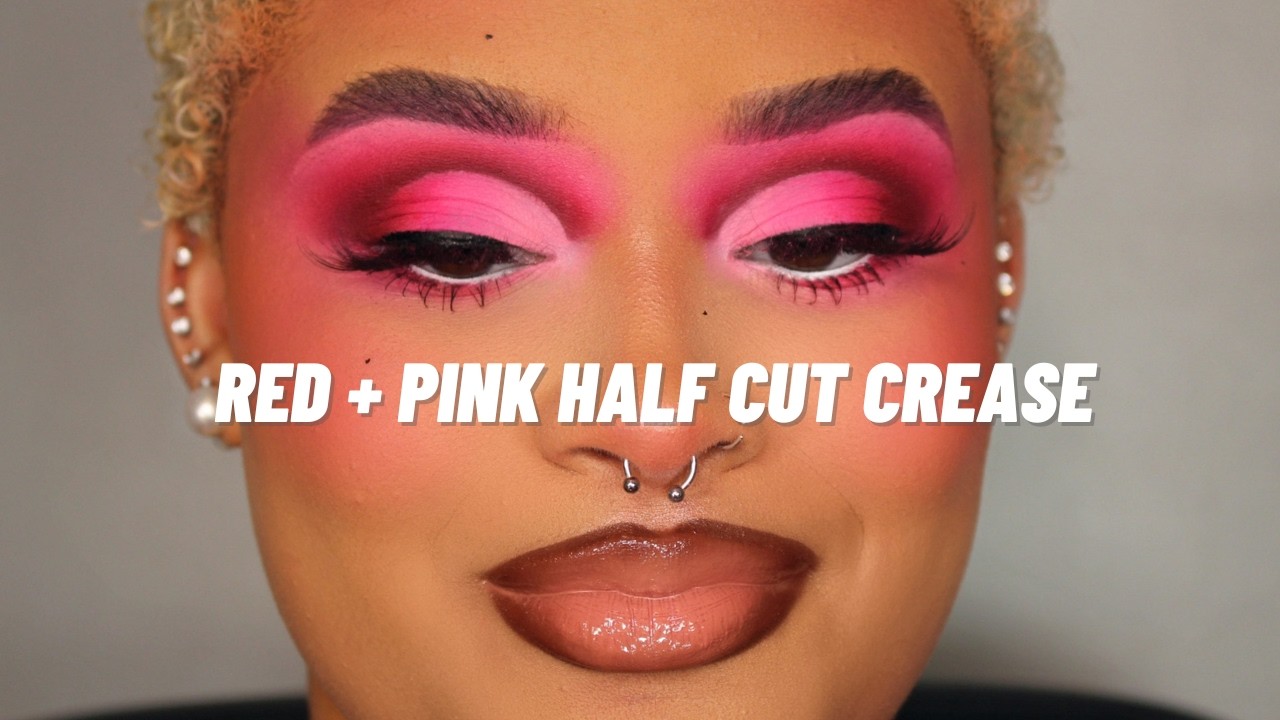 HOW TO DO: RED + PINK HALF CUT CREASE | VALENTINE'S DAY MAKEUP