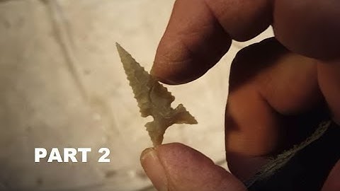 671 - Abo Flintknapping Side-notch Arrowhead 2/2