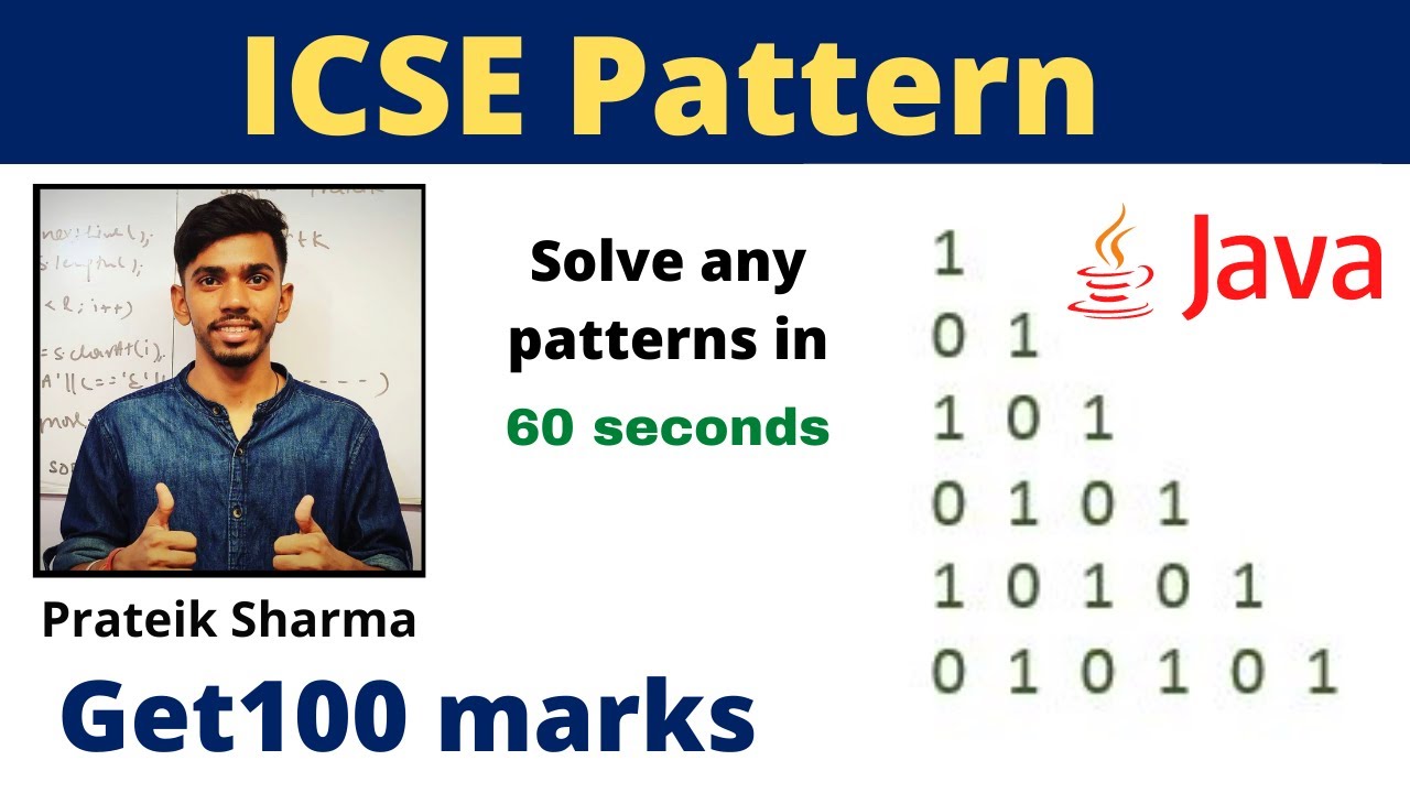 Even and Odd Pattern in Java computer applications class 10 Prateik ...