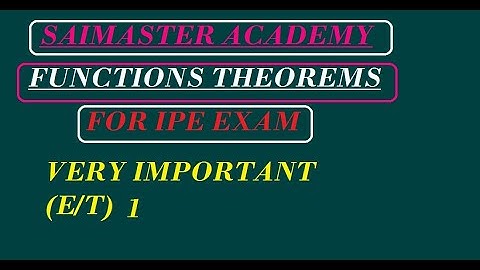 FUNCTIONS THEOREM 1 AND INTRODUCTION IN EASY WAY IN TELUGU