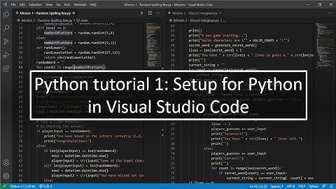 Python tutorial 1: Setup of Python in Visual Studio Code