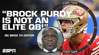 RC passionately DEFENDS Brock Purdy as an elite QB 😤 'HE COULD BE MVP \& THE SB CHAMP!' | First Take