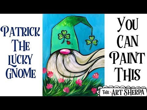 Lucky Gnome  Acrylic painting tutorial step by step Live Streaming