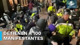 Desmantelan manifestación y detienen a 100 en Boston