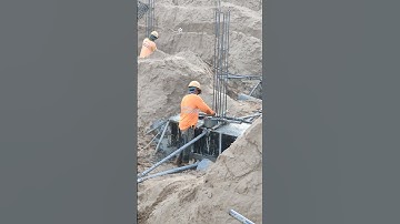 Technical clean column rebar after casting concrete of footing