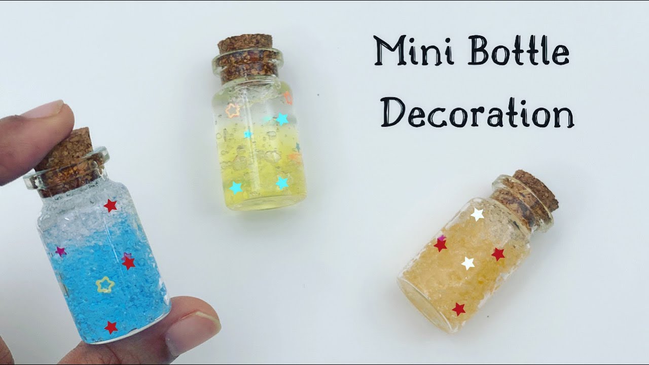 Bottle craft, Tiny Bottle Charm, Mini Bottle Art