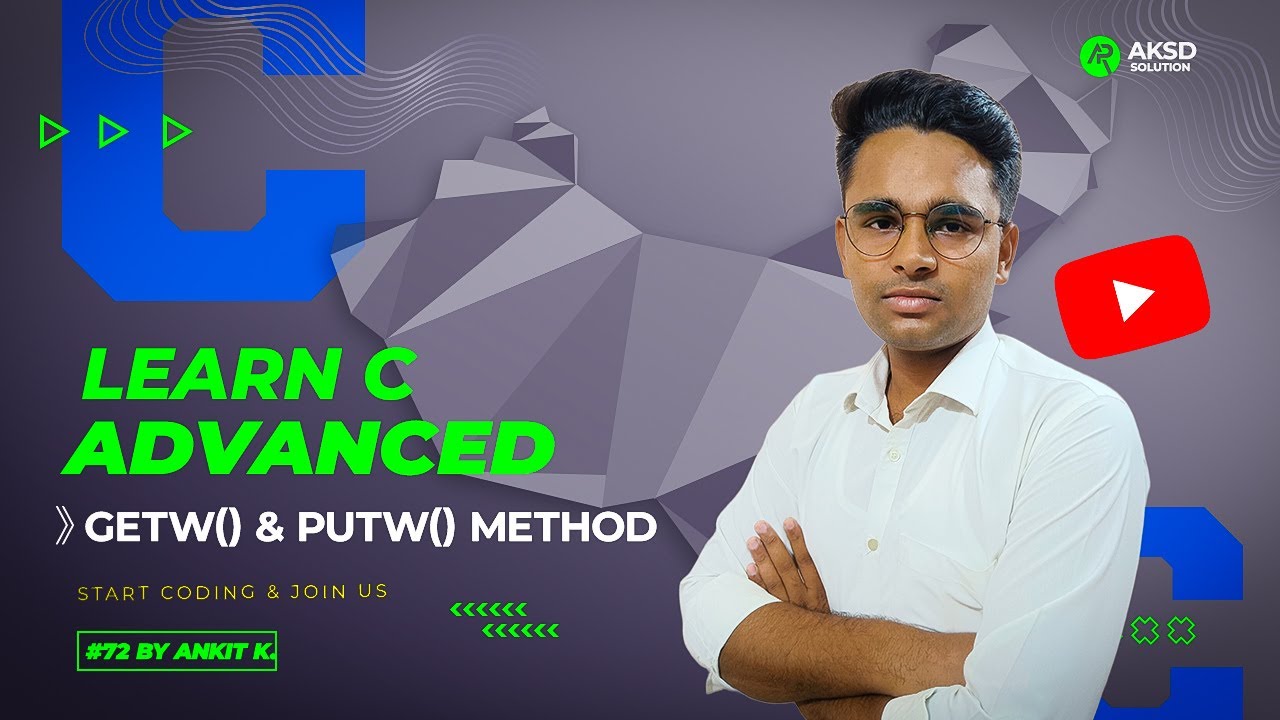 putw() & getw() method in C | Learn C Programing #72 | AKSD Solution ...