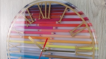 How to Make a Clock with Epoxy Resin and Colored Pencils - DIY Project
