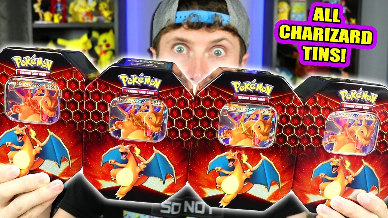 Only Opening Charizard Gx Hidden Fates Tins In A Shiny Pokemon Cards Search Youtube