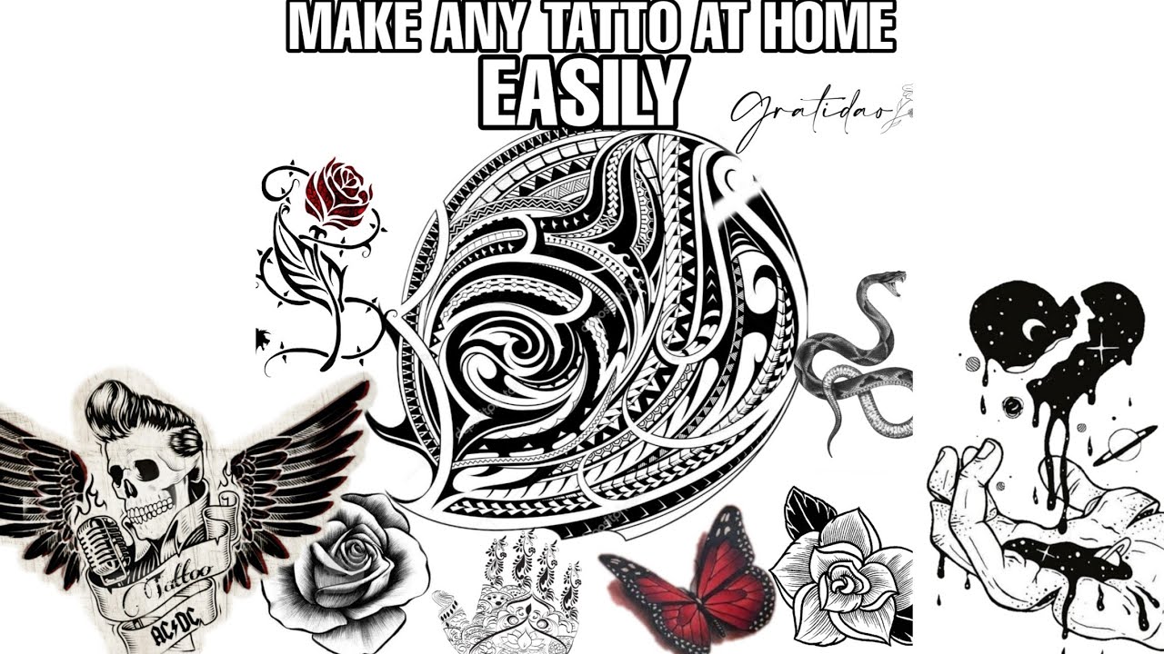 MAKING TATTO AT HOME VERY EASILY WITH HOME STUFFS. - YouTube