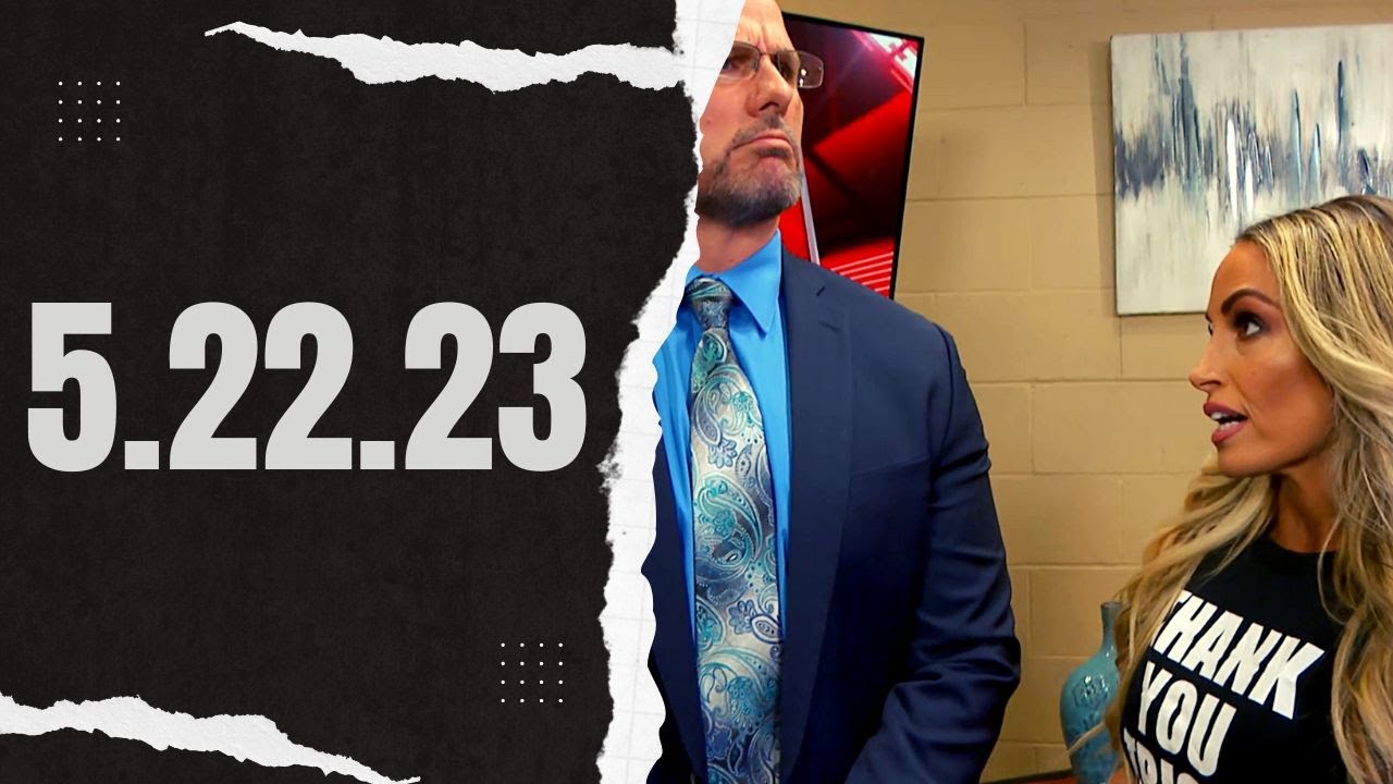 Adam Stratus WWE Raw - 05.22.23 - Adam Pearce & Trish Stratus Backstage Segment ...
