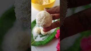 No Cook Coconut Ladoo - 2min 3 Ingredients / Instant Coconut Ladoo No Fire Recipe #shorts #viral
