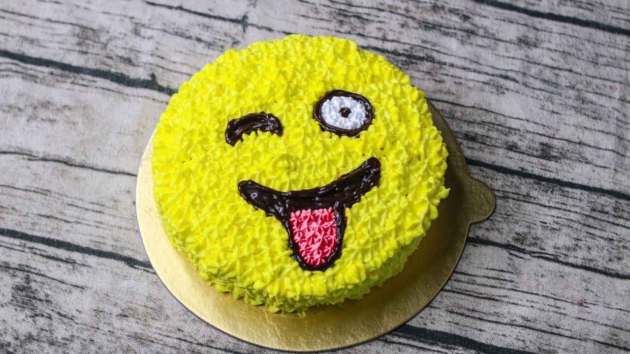 Tongue Out Emoji Cake | Emoji Cake Decoration | Birthday Cake ...