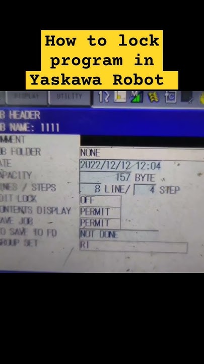 How to lock program in Yaskawa Robot - YouTube