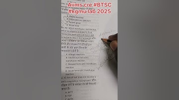 Aiims cre #btsc #pgimer chandigarh#kgmu lab technician MCQ question#lab#labtechnician #Easytolabtech