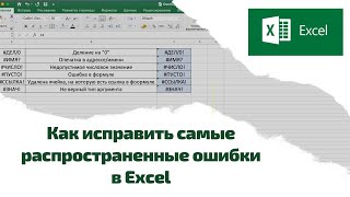 Как исправить ошибки в Excel. Примеры исправления + виды ошибок