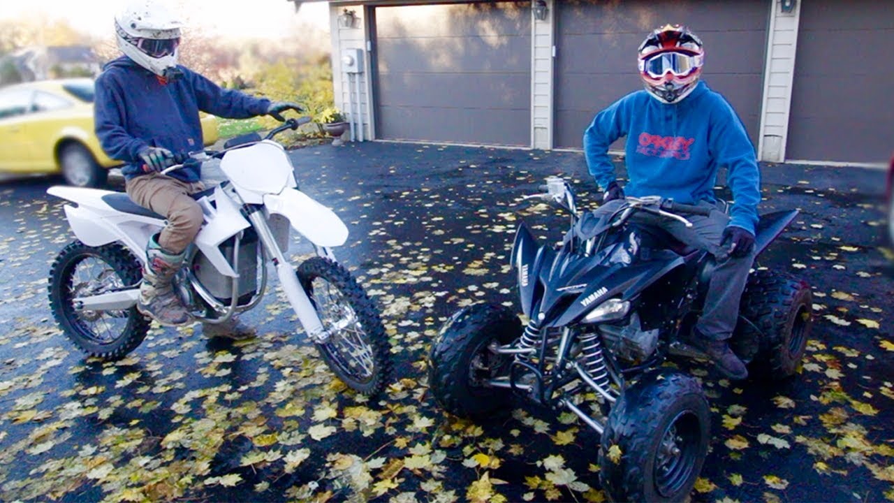 ALTA E-BIKE VS DRIFT QUAD RACE!!! POLICE COME....