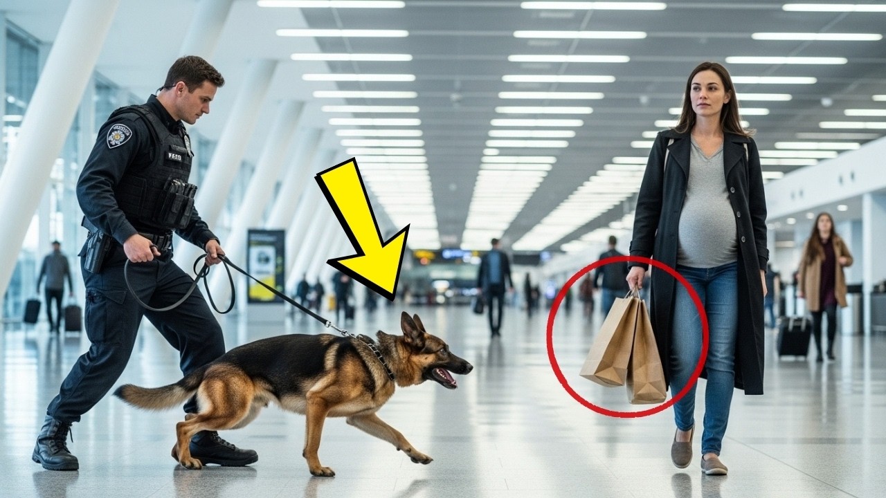 Pies policyjny rozpaczliwie szczekał na ciężarną — gdy policja poznała prawdę, było za późno!