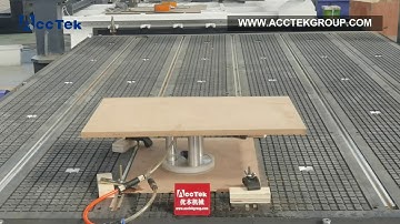 New designed acctek atc cnc router AKM2030C with one vertical and horizontal spindle