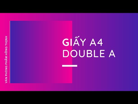Giấy A4 Double A 80gsm