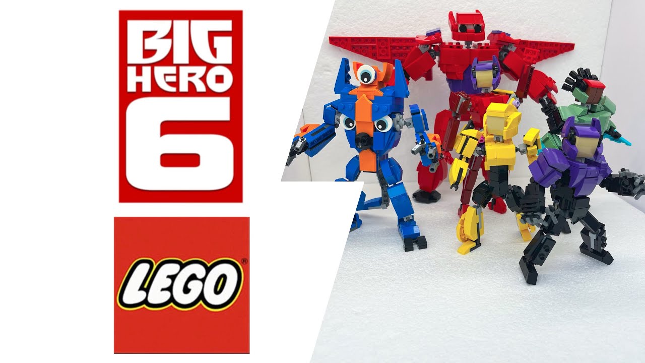 LEGO Big Hero 6 Moc TUTORIAL GOGO/ HONEY LEMON / FRED / WASABI