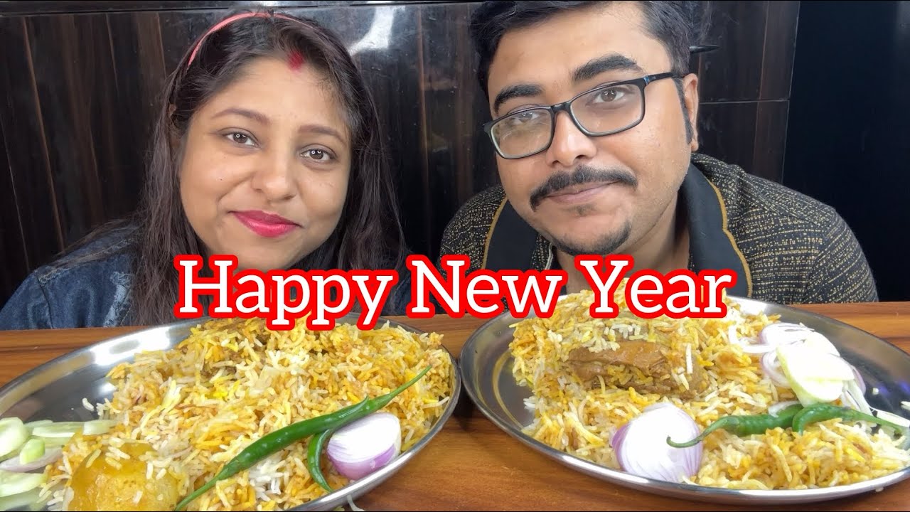 1st January Special, Chicken Biryani Eating Show😋New Year Food Vlog|Happy New Year poulamieatingshow