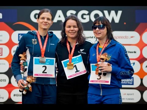 Women's 100m Backstroke S11 | Victory Ceremony | 2015 IPC Swimming World Championships Glasgow