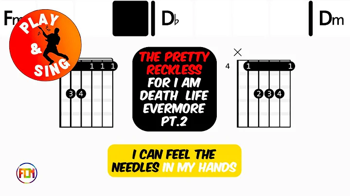 The Pretty Reckless - For I Am Death  Life Evermore Pt 2 | Scrolling Guitar Chords & Lyrics