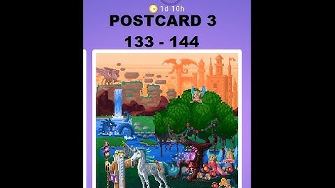 Nonogram Fantastic Voyage 3rd Postcard Level 133-144