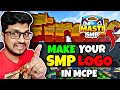 How to create your own minecraft smp logo in mcpe  smp logo like fire mc  minecraft logo tutorial