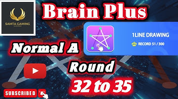 Game Brain Plus _ 1 Line Drawing _ Normal A _ Round 32 to 35