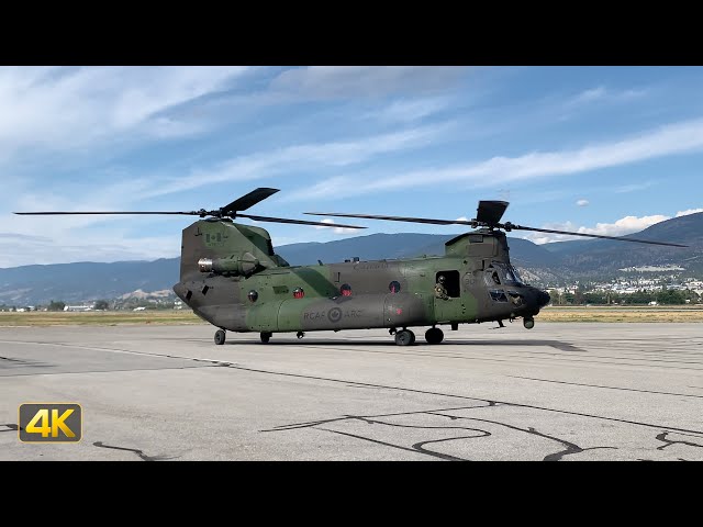 Royal Canadian Air Force CH-147F Chinook taxiing at the CYYF Airport
