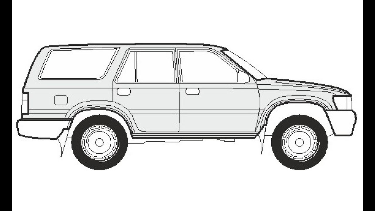 How to Draw a Toyota 4Runner / Как нарисовать Toyota 4Runner - YouTube