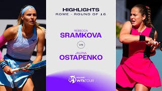 Rebecca Sramkova vs. Jelena Ostapenko | 2024 Rome Round of 16 | WTA Match Highlights
