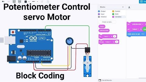 Tinkercad Arduino Project : Potentiometer Analog Input With Arduino in Tinkercad