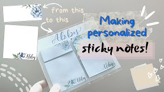 DIY personalized sticky note pad ♥ super easy!!!