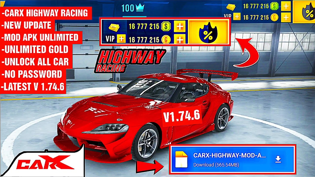 carx highway racing mod apk unlimited money and gold unlock all car ...