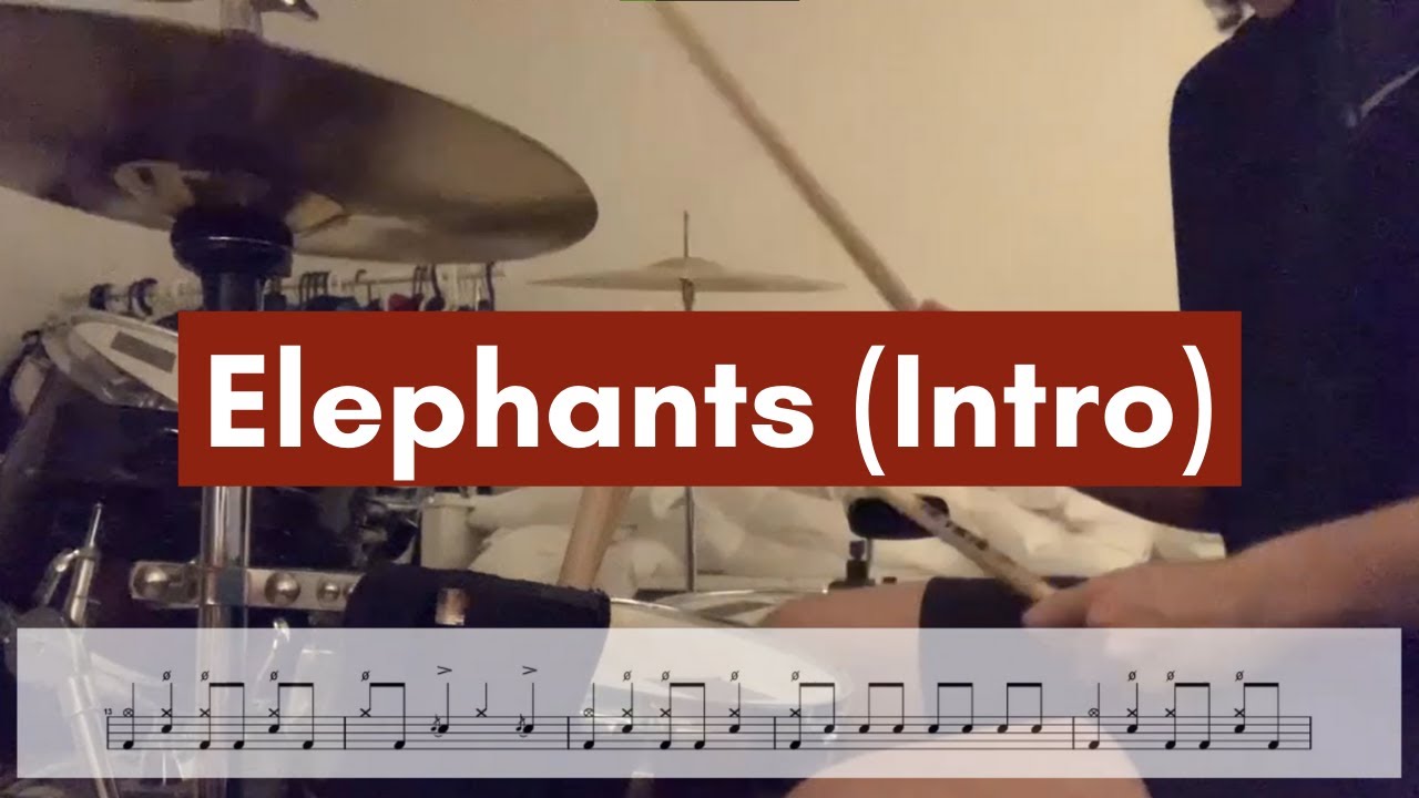 Them Crooked Vultures - Elephants intro (drum cover + sheet music)